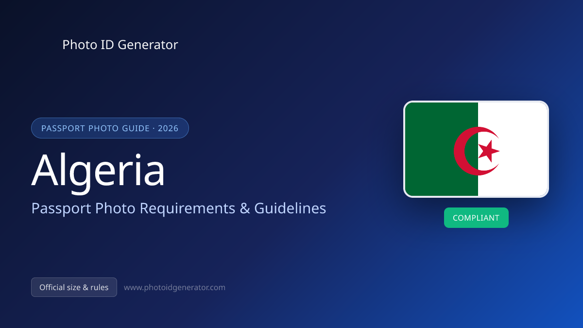 Algeria Passport Photo Requirements & Guidelines