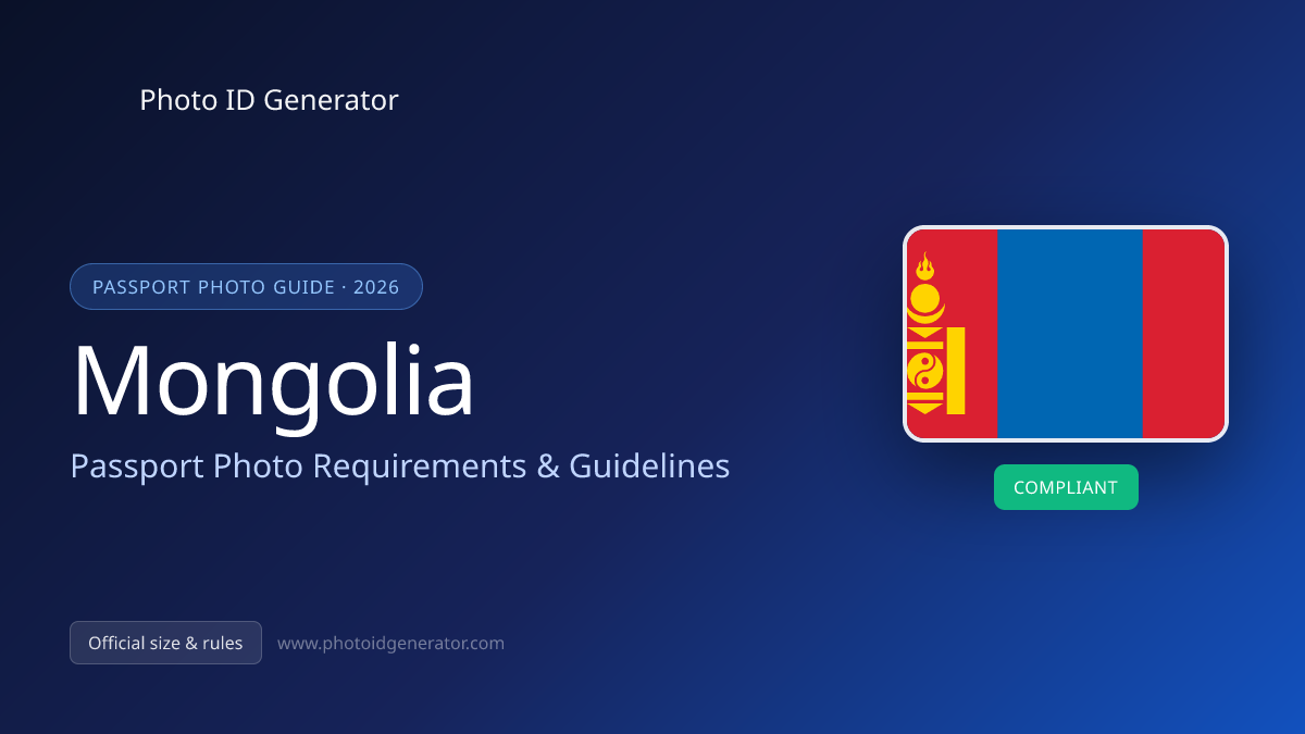 Mongolia Passport Photo Requirements & Size (2026)