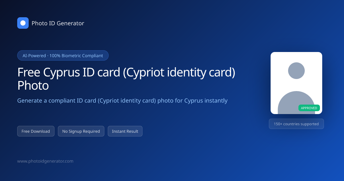 Free Cyprus ID card (Cypriot identity card) Photo…