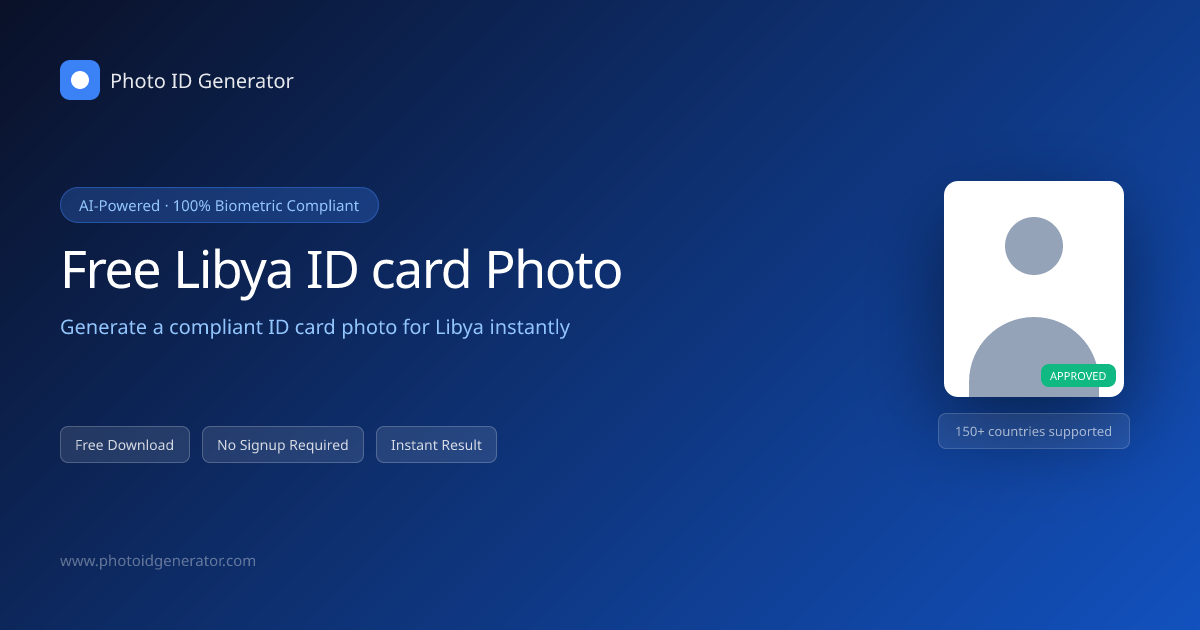 Free Libya ID card Photo Generator – AI Compliant & Instant