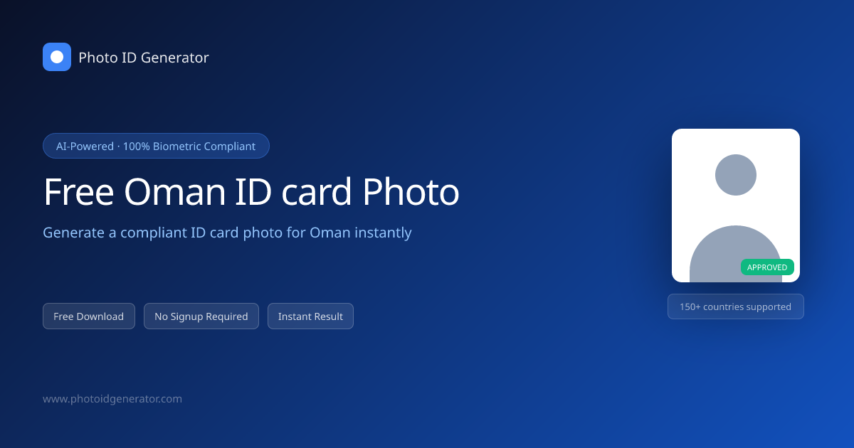 Free Oman ID card Photo Generator – AI Compliant & Instant