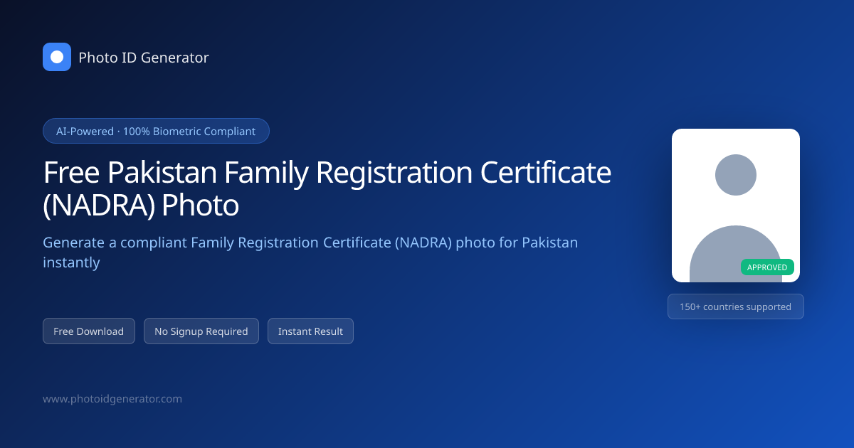 Free Pakistan Family Registration Certificate (NADRA)…