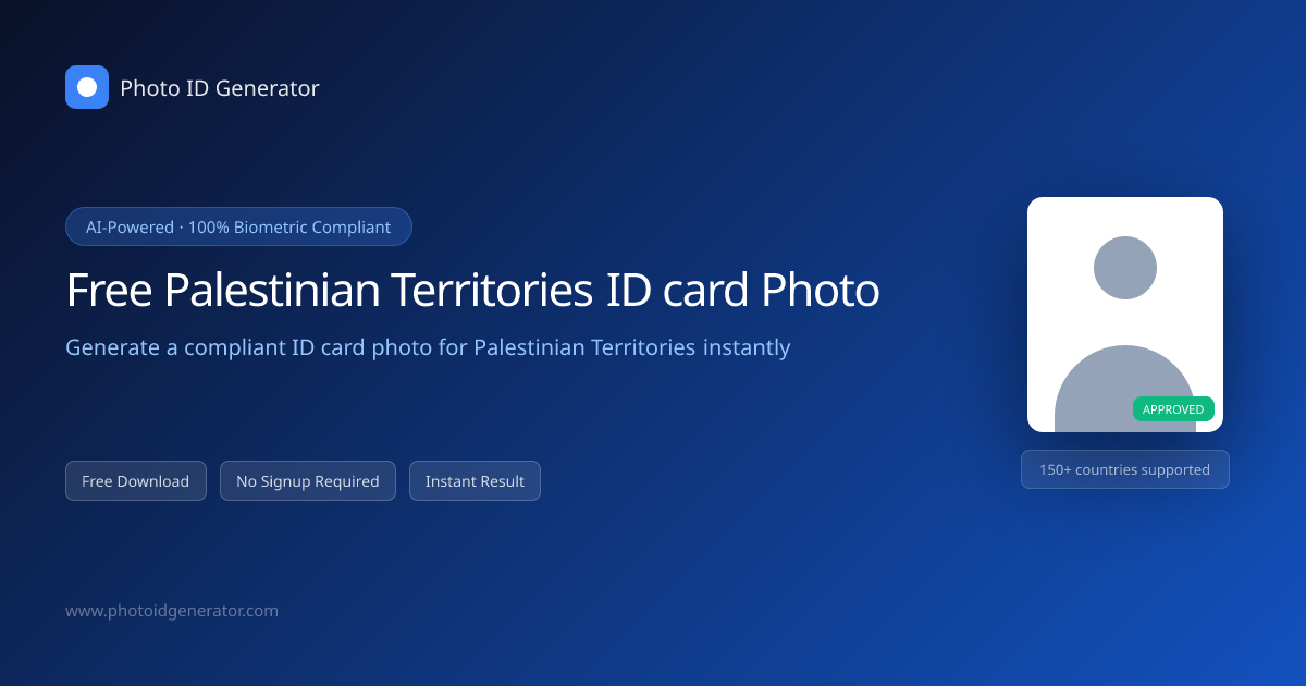 Free Palestinian Territories ID card Photo Generator – AI…