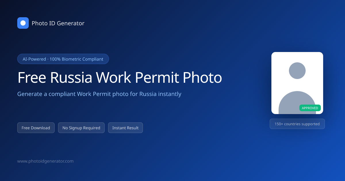 Free Russia Work Permit Photo Generator – AI Compliant